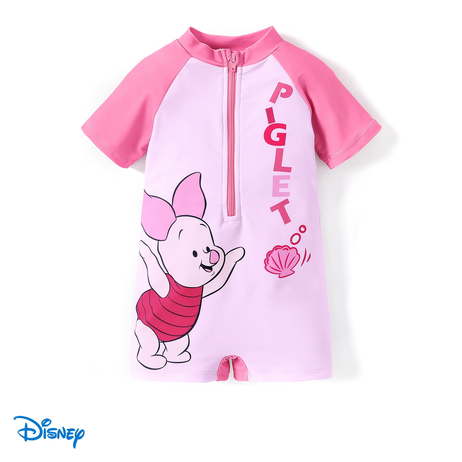 Disney Winnie the Pooh Baby Boys Girls Swimsuits Zipper Rash Guard One Piece Bathing Suit Sizes 3M-18M