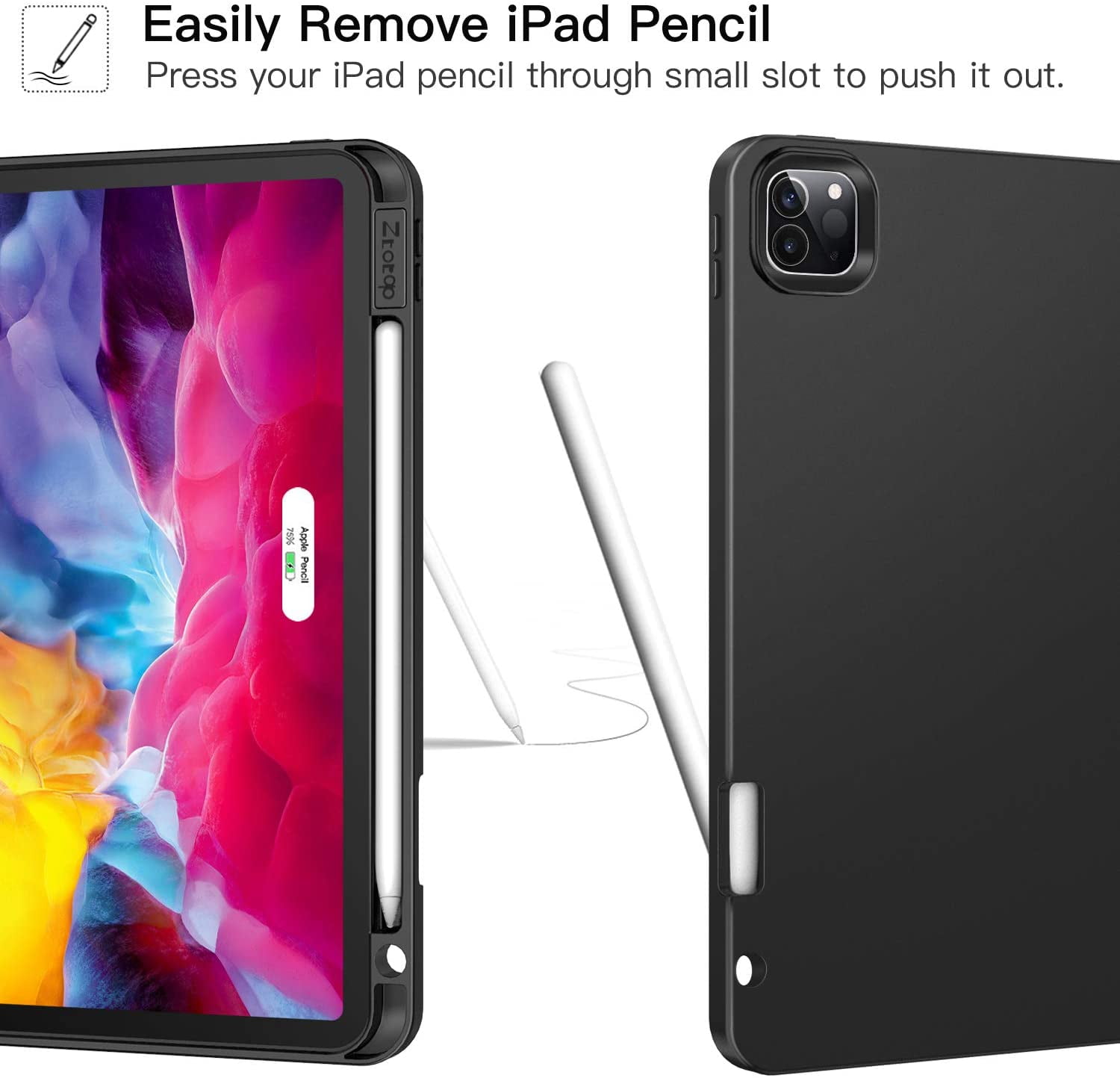 Ztotop Case for New iPad Pro 11 Inch 2nd&1st Generation 2020/2018 with Pencil Holder, Full Body