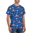 thumbnail image 4 of Yiaed Dinosaur Driving Print Mens Short Sleeve Tight Fit T-Shirt, Crewneck Casual Tee-X-Large, 4 of 5
