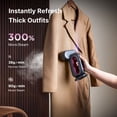 thumbnail image 2 of Jack & Rose SI08 Steamer for Clothes, 90g/min Boost and 30g/min Continious Steam, 29 Large Holes Powerful Steamer, 220ml 6-7 Garments Capacity 2-in-1 Handheld Steaming & Ironing - Purple, 2 of 9