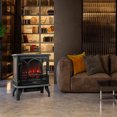 thumbnail image 2 of Costway 23" Freestanding Electric Fireplace Heater Stove W/ Realistic Flame Effect 1400W, 2 of 10