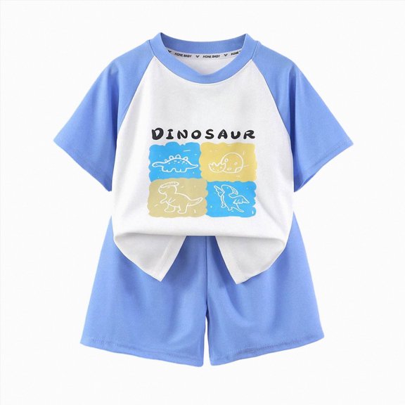 Toddler Boy Clothes for Cute Summer Short Sleeve T-Shirt Tops Shorts Clothes Sets 6-12 Months 12-24 Months 2t 3t 4t 5t 6t 7t 8t 9t Children 9-10 Years
