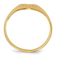 thumbnail image 5 of Auriga Fine Jewelry 14K Yellow Gold 6.5x8.0 mm Closed Back Heart Signet Ring Size 5for Women, 5 of 6