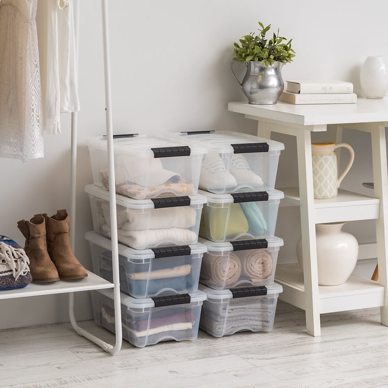 IRIS USA 12.95qt Clear View Storage Bin with Secure Latching Lid