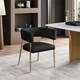 thumbnail image 7 of Meridian Furniture Creston Black Durable Linen Textured Fabric Dining Chair, 7 of 7