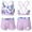 Lavender, variant on YONGHS Girls Rash Guard Swimwear Crisis Cross Tank Top with Shorts 2 Piece Gymnastics Sports Outfits Lavender 8