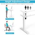 thumbnail image 5 of Gymax Electric Sit to Stand Adjustable Desk Frame w/ Button Controller White, 5 of 9