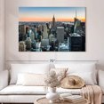thumbnail image 2 of Elephant Stock New York At Sundown Wall Art - Horizontal Canvas Wall Art - Living Room Wall Decor - City Canvas - Brown And Black Decor - 51" x 34", 2 of 4
