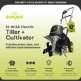 thumbnail image 3 of Sun Joe 8-Amp Corded Electric Garden Tiller and Soil Cultivator Machine for Yard, 12-Inch, 3 of 13