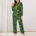 thumbnail image 2 of Daiia Cactus 1 for Women's Long-Sleeved Pajama Set – Soft & Comfortable Sleepwear Button-Up Pajamas Cozy Lounge Wear-XX-Large, 2 of 7