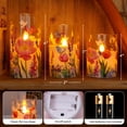 thumbnail image 2 of Velas sin llama AFINETH Glass con diseño remoto de colibrí floral, 2 of 7