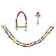thumbnail image 1 of Juguete De Escalera Colorido Columpio Juguete De Madera Masticar Colgante De Juguete Suspensión Arcoíris Puente Colgante Mascota Juguete Multifuncional Jaula Accesorios Con Campanillas 3 Piezas Vogacara PT001234-00, 1 of 7