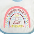 thumbnail image 4 of Inktastic Handpicked for Earth by My Aunt in Heaven Rainbow Boys or Girls Baby Bib, 4 of 4