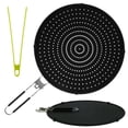 thumbnail image 2 of PENGXIANG Silicone Splatter Screen Heat Resistant Grease Splatter Cover with Foldable Handle Multipurpose Oil Splatter Board with Food Clip Drain Board Pan Cover Dishwasher Safe for Fryin, 2 of 11
