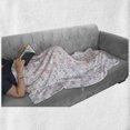 thumbnail image 6 of Airplane Soft Flannel Fleece Throw Blanket, Pink Airships with Clouds in Blue Tones Doodle Kids Journey, Cozy Plush for Indoor and Outdoor Use, 70" x 90", Pale Blue Navy Blue, by Ambesonne, 6 of 6