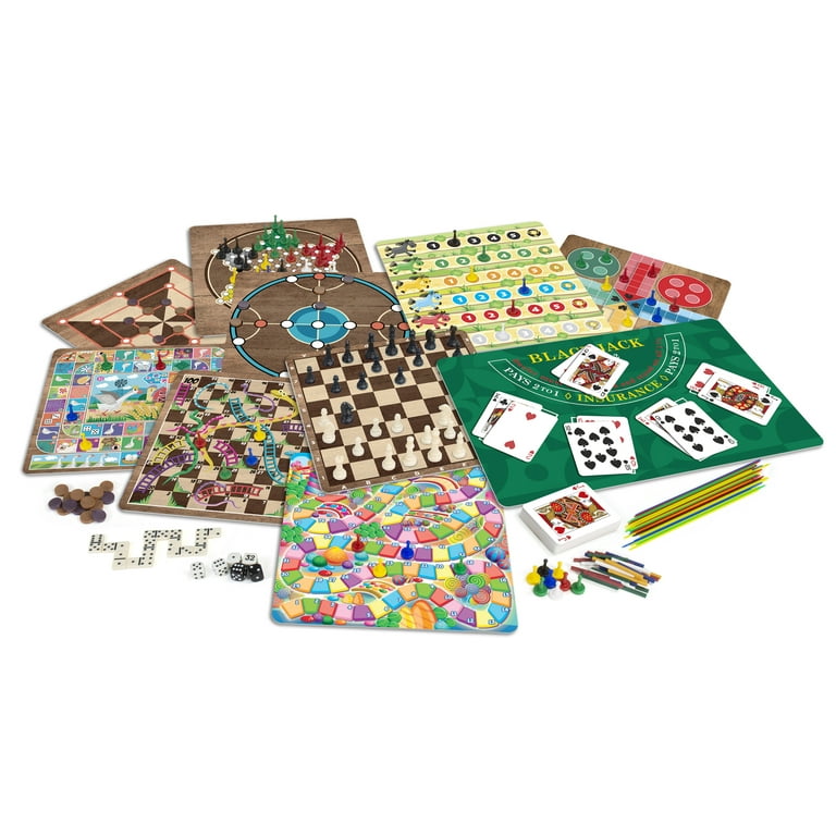 Classic Games - 365 Games For Kids 6+ w/ 10 Double Sided Playing Board 