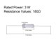 thumbnail image 3 of Uxcell 20Pcs 3W 3 Watt Resistor de Película de Óxido Metálico 180 Ohm ±5% Tolerancia, 3 of 7
