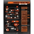 thumbnail image 3 of 139-Piece Tool Set with 8V Cordless Drill Driver in Storage  for Home Repairs  Projects, 3 of 8