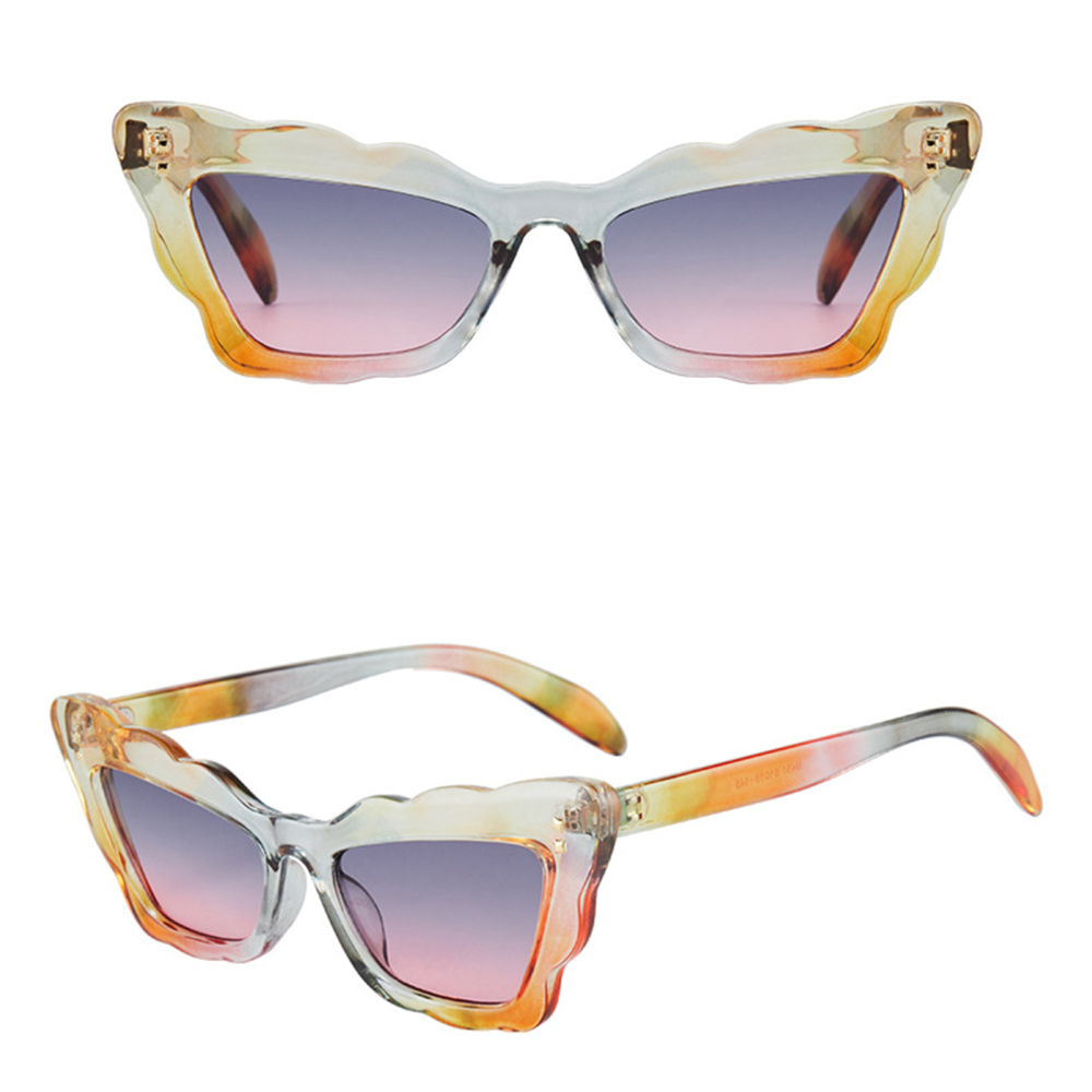 Vintage Cat Eye Shape Sunglasses Faceframing Street Shooting Sunglasses for Sports and Outdoor