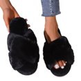 thumbnail image 5 of Women's Slippers House Shoes Memory Foam Open Toe Fluffy Shoes Fuzzy Indoor And Outdoor Slip On Soft Sole Winter Slippers, 5 of 9