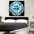 thumbnail image 2 of ARTCANVAS Blue on Black Round Brilliant Cut Diamond Jewel Canvas Art Print - Size: 36" x 36" (1.50" Deep), 2 of 9