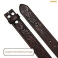 thumbnail image 3 of WHIPPY Western Belts for Men Women without Buckle Cowboy Belt Cowgirl Western Leather Belt Strap for Jeans, 3 of 7