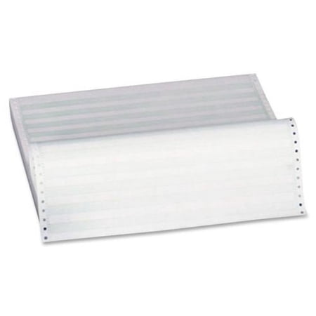 J11 14 7/8 x 11 in. 3-Part White Carbonless Forms w. 1/2 In. Blue Bars