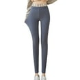 thumbnail image 1 of Gibobby Pantimedias Cómodas y Cálidas 2023 Modelos De Otoño Pantalones De Lana De Pantalones De Terciopelo Femenino Pantalones De Pierna Pequeña Grasa Más Tamaño Grande Mujer 200 Kg Se (Gris, L), 1 of 3
