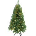 4.5Ft PreLit Artificial Christmas Pine Tree Prelighted Fake Xmas Tree