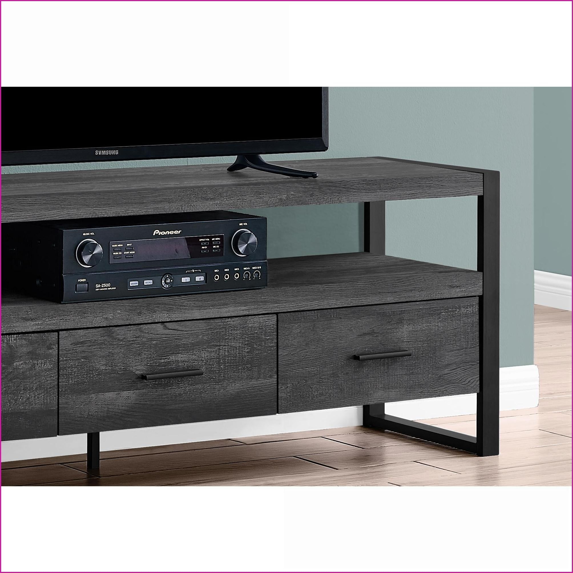 TV Furniture | 60 Inch Industrial TV Stand with Storage | Black | TV Size Ranges 80-89 inches