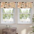 thumbnail image 2 of LALILO Kitchen Curtain Valance Yellow Animal Bird Rod Pocket Window Curtain 52"x 18" Set of 2, 2 of 6