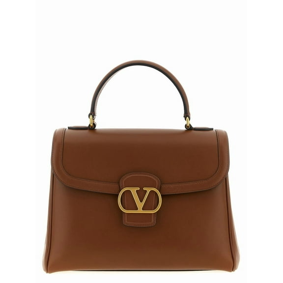 Valentino Garavani Women's '9To5' Smooth Calf Leather Handbag Brown
