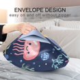 thumbnail image 4 of Yayeee Pillowcase Standard Size Set of 2 Satin Wrinkle Resistant Pillow Case, Yellow Jellyfish, 4 of 7