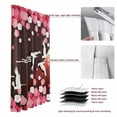 thumbnail image 6 of Black Mountains Blackout Curtains for Bedroom/Living Room, Pinch Pleated Black Out Curtains, Modern Aesthetic Cherry Blossoms Cranes Room Darkening Window Drapes with Hooks 2 Panels, 39"x70", 6 of 8