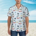 thumbnail image 4 of Haiem Swimming Shark Printed Hawaiian Shirt for Men - Men’s Casual Beach Summer Shirts - Stretch Fabric with Modern Fit-Small, 4 of 9
