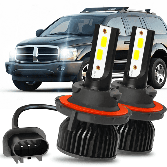 For 2004-2009 Dodge Durango LED Headlight Bulbs High Low Beam 14000LM 6000K White 2pack