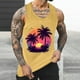 thumbnail image 2 of Camisetas de Tanque de los Hombres Tanque de los Hombres Incolor Gradiente de Impresión Cuello Redondo Correa Delgada Fuga Atrás Regular Casual Deportes Blusas de Tanque, 2 of 5