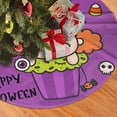 thumbnail image 2 of XMXY Halloween Christmas Tree Skirt, Cartoon Witch Halloween Kawaii Holiday Party Indoor Decorations Ornaments, 36" Inch, 2 of 5