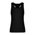 thumbnail image 4 of Sakmal Black Big and Tall Tank Tops for Men Crew Neck Black Camisole Breathable Solid Workout Muscle Sleeveless Shirts, 4 of 7