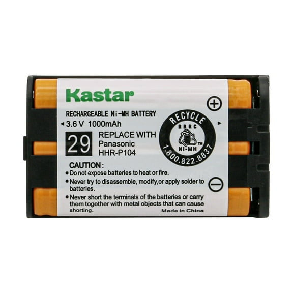 Kastar 1-Pack 3.6v 1000mAh Battery HHR-P104 Replacement for Panasonic HHR-P104 HHR-P104A HHRP104 TYPE 29, Radio Shack 43-3815 43-9024 43-9025 43-9026 43-9030 43-9031 23968 Battery
