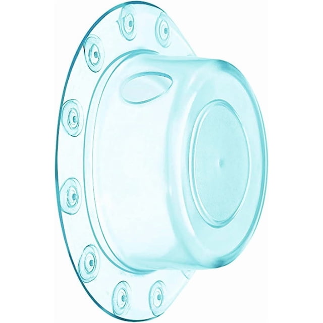Bathtub Drain Stopper with Suction Cup for Deep Water Bathtubs, Deep Drain Cover Adds Bathtub Water for a Warmer, Comfortable Shower (Transparent Blue