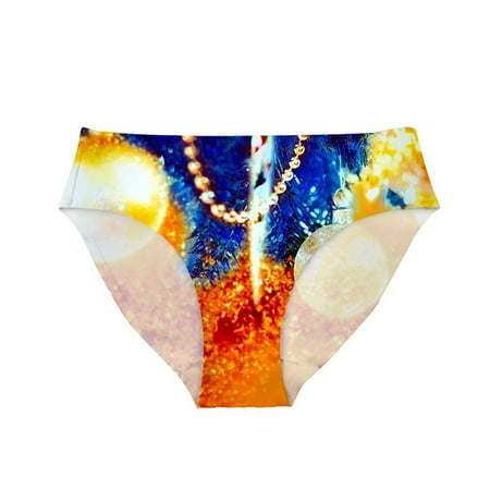

Idoravan Women s Underwear Clearance Womens Christmas Printed Underwear Briefs Lce Silk Casual Comfortable Underwear Womens Underwear