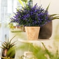 thumbnail image 5 of 8Pcs Artificial Lavender Outdoor Plants UV Resistant Fake Flowers Purple Faux Lavender Plastic Greenery Stems Decor for Front Porch Planters Decoration (Purple), 5 of 5