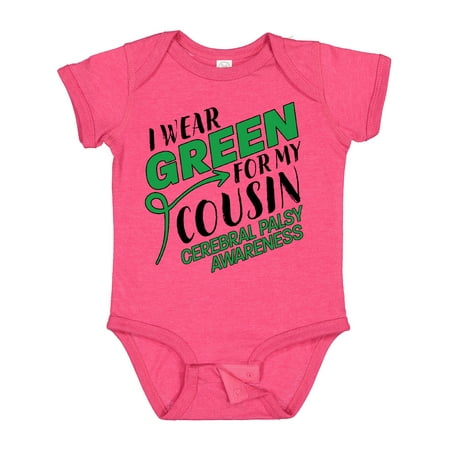 

Inktastic I Wear Green for My Cousin- Cerebral Palsy Awareness Gift Baby Boy or Baby Girl Bodysuit