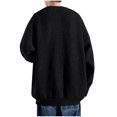 thumbnail image 4 of UVEASISHA Cable Knit Sweaters for Men Loose Fit Casual Crewneck Knitted Jumper Tops Soft Comfy Pullover Sweater 2025 Fashion Fall Winter Clothes Today Sales Black 2XL, 4 of 4