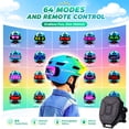 thumbnail image 3 of Kids Bike Helmet with LED Display & Remote Control, 64 Light Patterns, Turn & Stop Signals, Multi-Sport Helmet for Toddler & Youth Ages 3-14, Safe for Boys Girls Bicycle Scooter Mountain Bike, 3 of 10