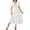 *White, variant on VBVC Women's Scalloped V Neck Lace Short Sleeve Midi Dress , Ladies' Fit and Flare Casual Dress , Elegant A Line Party Dress For Women,Coffee,S-5XL
