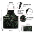 thumbnail image 3 of Math Equations Glowing Green Pattern Apron-Garden Aprons for Women with Pockets-Cotton Linen Waterproof Kitchen Cooking Gardening Aprons Adjustable for Kitchen,Cooking,BBQ and Salon 33x27 Inch, 3 of 7