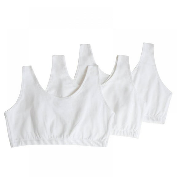 Lorddream Women's Tank Style Sports Bra 3-Pack, White - S
