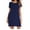 Navy, variant on IROINNID Cocktail Dress for Women Wedding Guest Summer Home Thin Curling Solid Color Home Dress Cocktail Dress,Navy